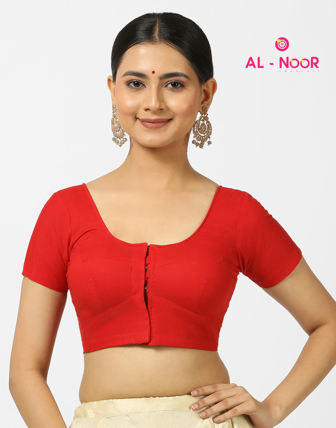 Red 2/2 Cotton Blouse