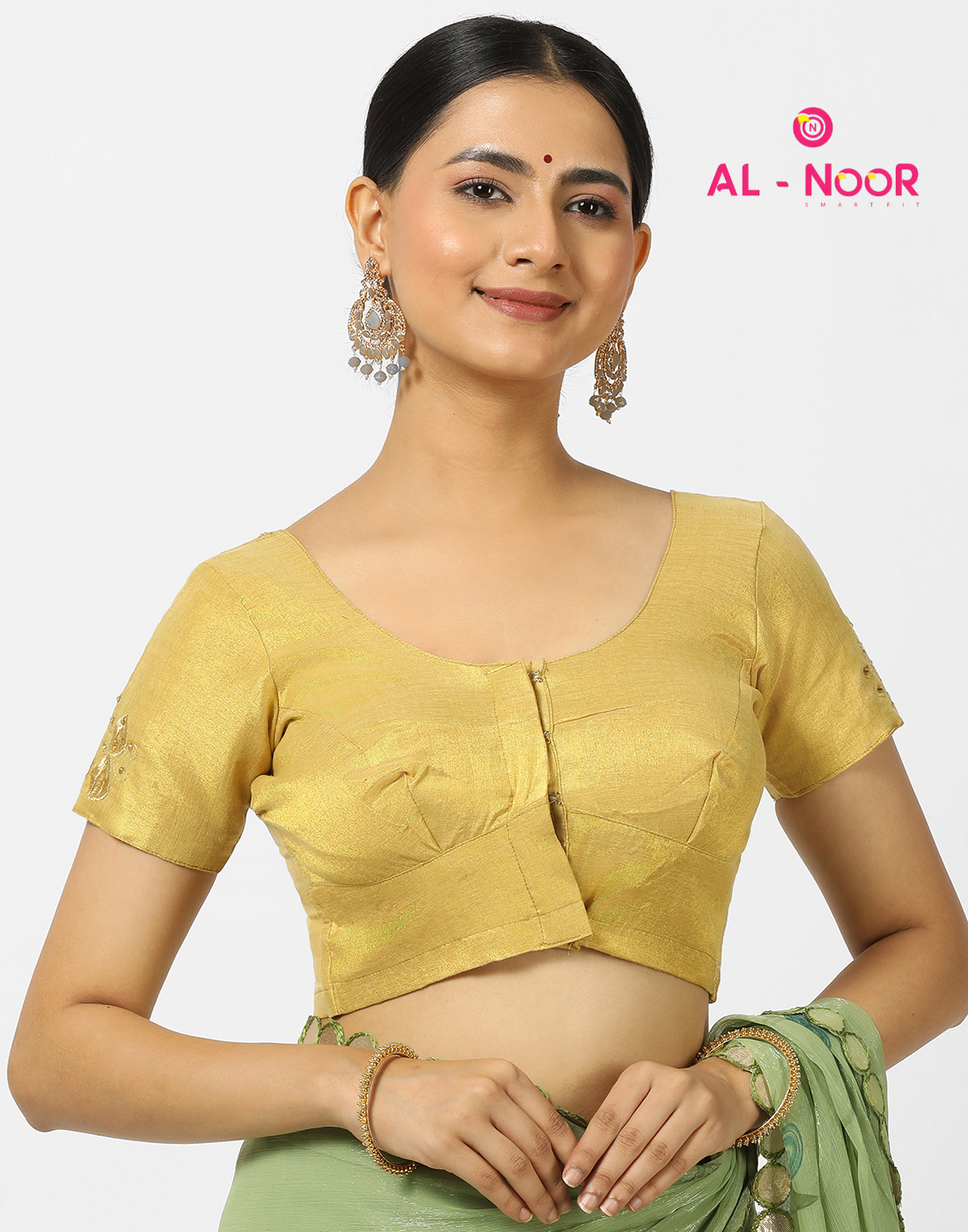 Gold Tissue Embroidery Blouse