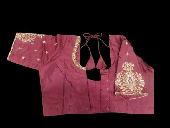 Red Aari work Blouse